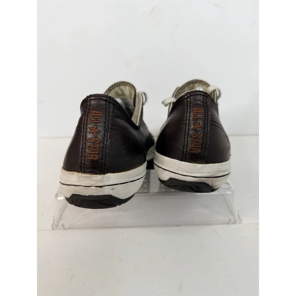 Converse All Star Brown Leather Low Top Sneakers Men's 11.5 Chuck Taylor Casual - Picture 3 of 11